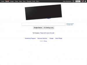 google.com SOPA protest